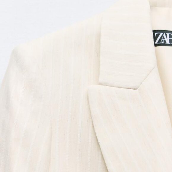 ZARA BLAZER WITH ROLLED-UP SLEEVES - Picture 4 of 8